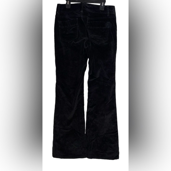 Banana Republic Womens Dress Pants 4 Black Velvet Workwear Bootcut - Picture 2 of 4